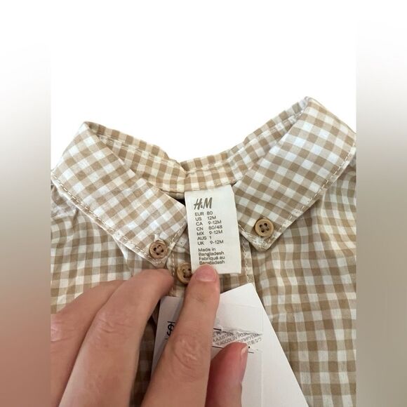 H&M Plaid Shirt and Navy Pants with Suspenders - Picture 5 of 6